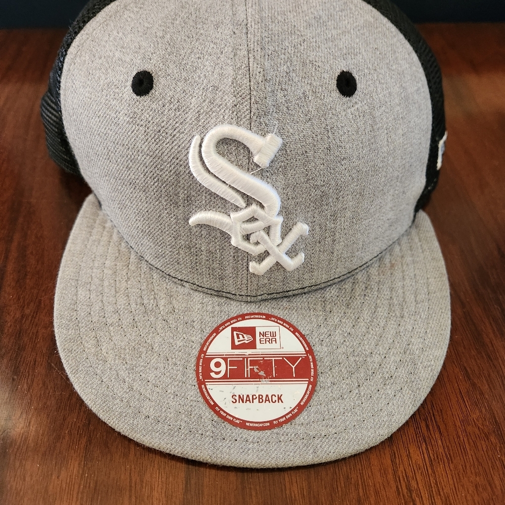 Men's New Era 9Fifty MLB Chicago White Sox White/Sliver/Black Snapback